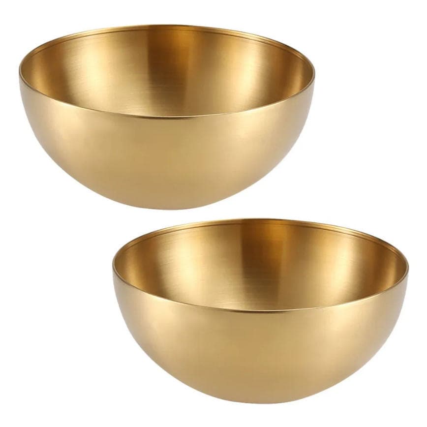 Tigela Bowl Aço Inox Dourada