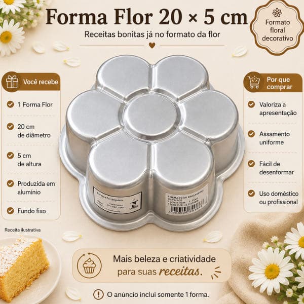 Forma Flor M Caparroz Alumínio